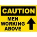 Caution Men Working Above Sign